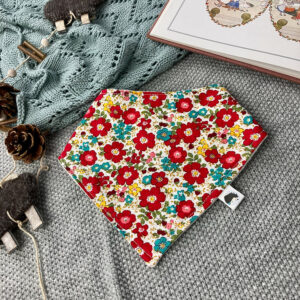 Red Floral Bandana Dribble Bib